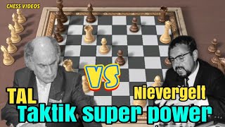 SERANGAN FULL POWER MIKHAIL TAL VS NIEVERGELT ERWIN 1959 [upl. by Haag192]