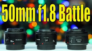 50mm f18 Lens Battle  Canon STM vs Canon ii vs Yongnuo [upl. by Blisse]