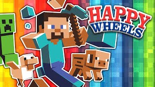 FUNNY HAPPY WHEELS MINECRAFT MANIA Happy Wheels [upl. by Narak621]