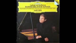 Beethoven  Sonata no29 in B flat Major Op106 Hammerklavier  Emil Gilels [upl. by Jaeger]