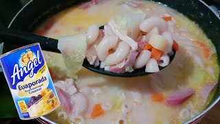 EASY TO COOK MACARONI SOPAS PANLASANG PINOY RECIPE [upl. by Spancake]