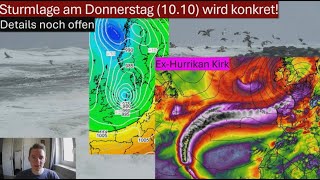 SCHWERE STURMLAGE durch EXHURRIKAN Kirk am DONNERSTAG 1010 möglich [upl. by Zelten]