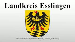 Landkreis Esslingen [upl. by Hajile]