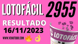 🍀 Resultado Lotofácil 2955 [upl. by Chun]