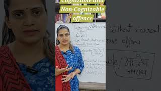 Cognizable and Non Cognizable offence section 2c and l of crpc hindi [upl. by Adoree]