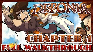 Deponia  Chapter 1  FULL GAMEPLAY WALKTHROUGH GUIDE No Commentary [upl. by Lhok366]