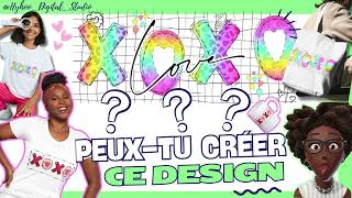 Créez un design quotDoodlequot sur Canva Spécial St ValentinModèle Gratuit pour print on demand [upl. by Riabuz347]