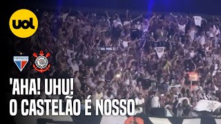 TORCIDA DO CORINTHIANS FAZ A FESTA CONTRA O FORTALEZA NA COPA SULAMERICANA O CASTELÃO É NOSSO [upl. by Ttocs]