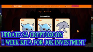 1 week profit sa Cryptozoon in 30k investment all rare 1 zoan monster [upl. by Asatan124]