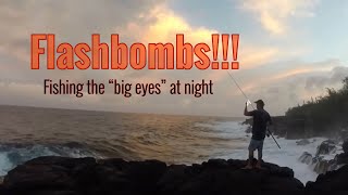 Night fishing for reds Puna coast Hawaii ft Mogz Aweoweos [upl. by Tremaine]