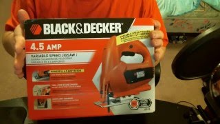 Black amp Decker JS515 45 Amp Variable Speed Jigsaw Unboxing [upl. by Trueman]