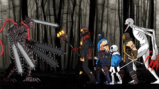 Chainsaw Man Devil vs Savini Jason Scorpion SubZero Scp 096 Killer Sans Drawing Cartoon 2 [upl. by Crowns286]