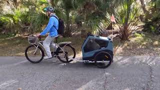 Review of Burley XL Dog Bike Trailer [upl. by Rivy271]