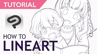 Lineart Tutorial【Clip Studio Paint】 [upl. by Anwahsat]