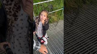 4 year old catches her first fish Gone wrong [upl. by Fantasia87]