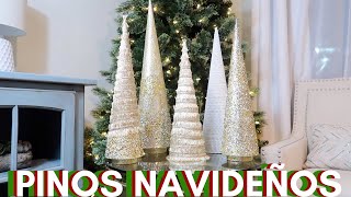 PINITOS NAVIDEÑOS ELEGANTES FÁCILES Y ECÓNOMICOSDECORACION NAVIDEÑA 2019pinitos conos navideños [upl. by York185]