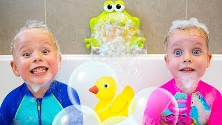 Bath SONG and More Nursery Rhymes for Babies with Gaby and Alex [upl. by Snehpets]