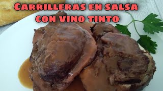 CARRILLERAS GALTAS en salsa con vino TINTO 🍷 [upl. by Maribelle]