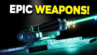 MORE WEAPONS In Space Engineers MWI Weapons Pack [upl. by Ecinnaj]