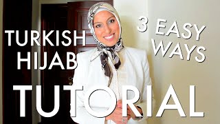 Beautiful Turkish Hijab Style 3 Ways Tutorial  Haute Hijab [upl. by Aitat]