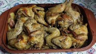 Codornices al horno con papas y bacon riquisimas Sigue el video y veras no lo dejes para mañana [upl. by Arden182]