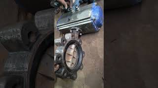 Butterfly valve with actuator open and close test [upl. by Zetnod18]