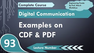 Examples of CDF and PDF in Random Variable in Digital Communication by Engineering Funda [upl. by Cerell]