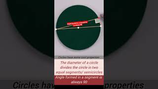 Angle formed in a semicircle Angle subtended by diameter at the circle circle youtubeshortsmaths [upl. by Aliakam660]