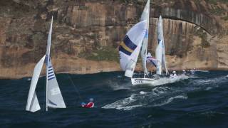 Rio Sailing Olympics  Mens 470 Race 3 Finish [upl. by Attehcnoc]