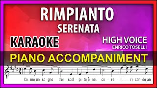 Serenata Rimpianto KARAOKE Toselli high voice [upl. by Odama]