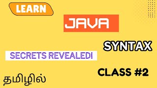 LEARN JAVAJAVA SYNTAX EXPLANATION FOR BEGINNERS  CLASS2  GOLDEN ACADEMY [upl. by Hendren498]