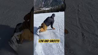 Simple carving 🤌🏼 snowboarding [upl. by Ailadi]