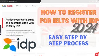 HOW TO REGISTER FOR IELTS WITH IDP IN 2024  Book IELTS with IDP by yourself [upl. by Leisam]