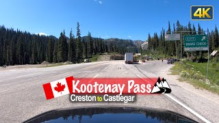 Driving across the Kootenay Pass from Creston to Castlegar  British Columbia 🇨🇦 [upl. by Anotyal]