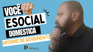 ESOCIAL DOMESTICA FOLHA DE PAGAMENTO  INFORME DE RENDIMENTO [upl. by Mode]