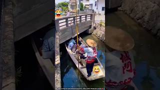 जापान के लोग boat कैसे चलते है  boat crossing  shortsvideo [upl. by Nynnahs]