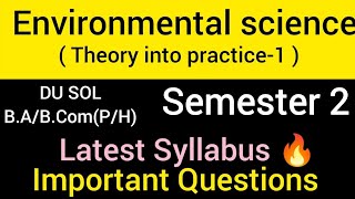 Environmental Science Semester 12 Syllabus  Important questions  BABComph  Ashima Classes [upl. by Bloch]