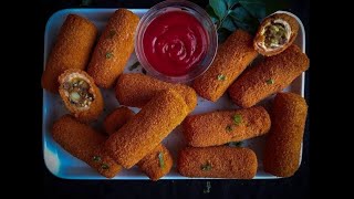 Crispy Bread Roll Recipe Evening Snacks Recipe Bread Roll Recipe kitchen with mom [upl. by Aerdnat623]