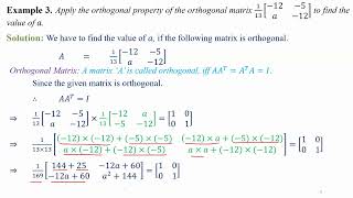 UnitI14MFC2Example on Orthogonal Transformation 2 Unknown [upl. by Acinomahs]