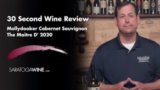 Mollydooker Cabernet Sauvignon The Maitre D 2020  30 Second Wine review [upl. by Eibmab]