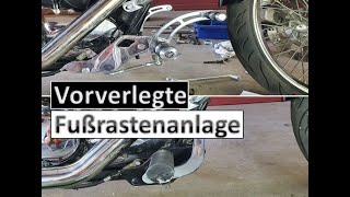 Vorverlegte Fußrasten  Umbau zum Bobber  Kawasaki VN800 Vulcan [upl. by Ydnec]