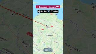 Denmark to Moscow ✈️ flight route explore live flight route explore aviation excelbytesized [upl. by Manuel452]