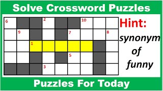 Crossword Puzzles  Dont miss to solve puzzle today  English Crossword Riddles Puzzles Today [upl. by Nehtan]