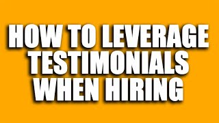 Why Roofing Sales Rep Testimonials Are Key When Hiring [upl. by Kawai2]