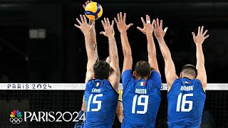 Italy locks down Brazil in titanic mens volleyball matchup at the Paris Olympics  NBC Sports [upl. by Miner]