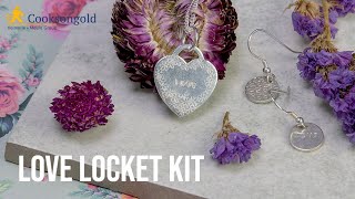 Sterling silver Love Locket heart pendant and earring jewellery making project [upl. by Seraphina232]