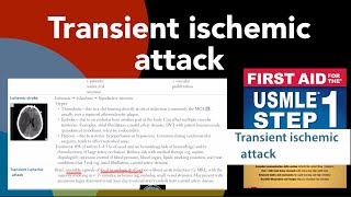 Transient Ischemic attack HindiUrdu by first aid for USMLE step 1 [upl. by Coletta]