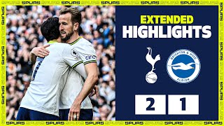 SPURS 21 BRIGHTON  EXTENDED HIGHLIGHTS  Sonny scores 100th PL goal and Kane grabs winner [upl. by Pedaias]