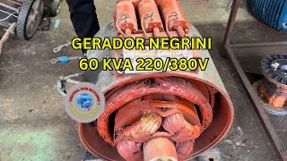 COMO REBOBINAR UM GERADOR NEGRINI DE 60KVA 23V 4P [upl. by Vil351]