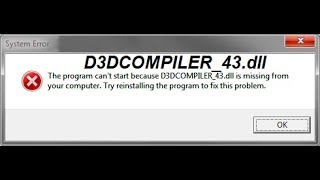 How to Fix D3DCOMPILER43dll Missing Error  Windows 788110 [upl. by Fayina]